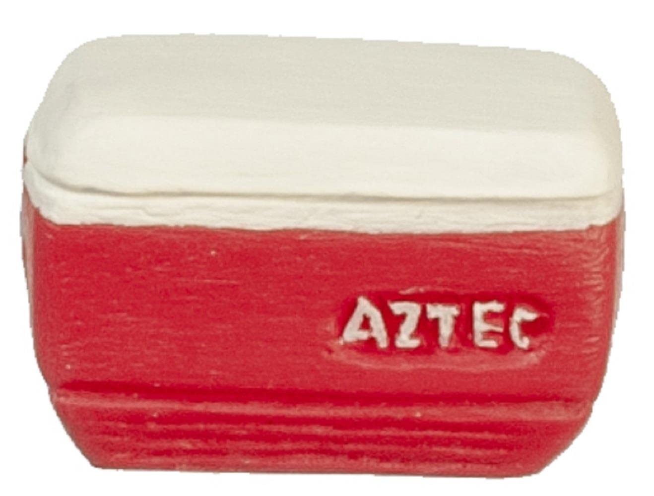 Town Square Miniatures Dollhouse Cooler with Lid Red Small Miniature Garden Accessory 1:12 Scale