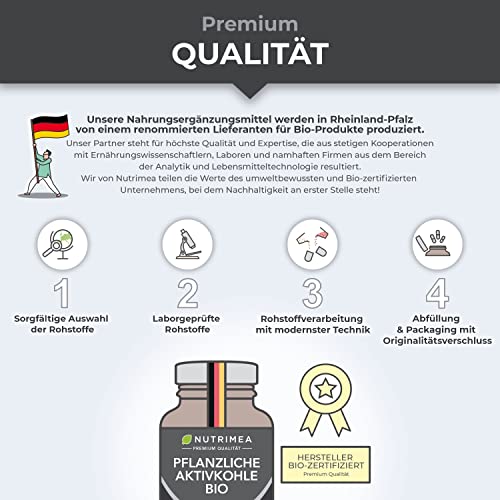 Aktivkohle BIO - DETOX PURECOAL® patentierte Formel - aus französischem Kastanienholz - gegen Blähungen, Völlegefühl - 60 vegane Kapseln - Nutrimea – Bild 4