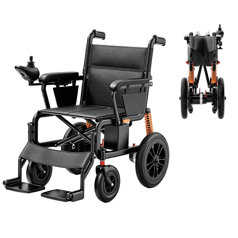 Rollstuhl Elektrisch Faltbar 700W mit Stoßdämpfung, Elektrischer Rollstuhl