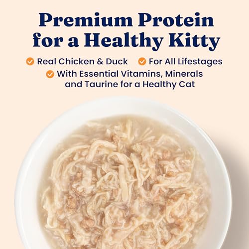 Image of Solid Gold Wet Cat Food Shreds in Gravy - Healthy Canned Cat Food Made w /Real Chicken & Duck Shreds, Vitamins & Minerals - Grain Free & Gluten Free Canned Meals for Cats & Kittens - 24ct /3oz Can