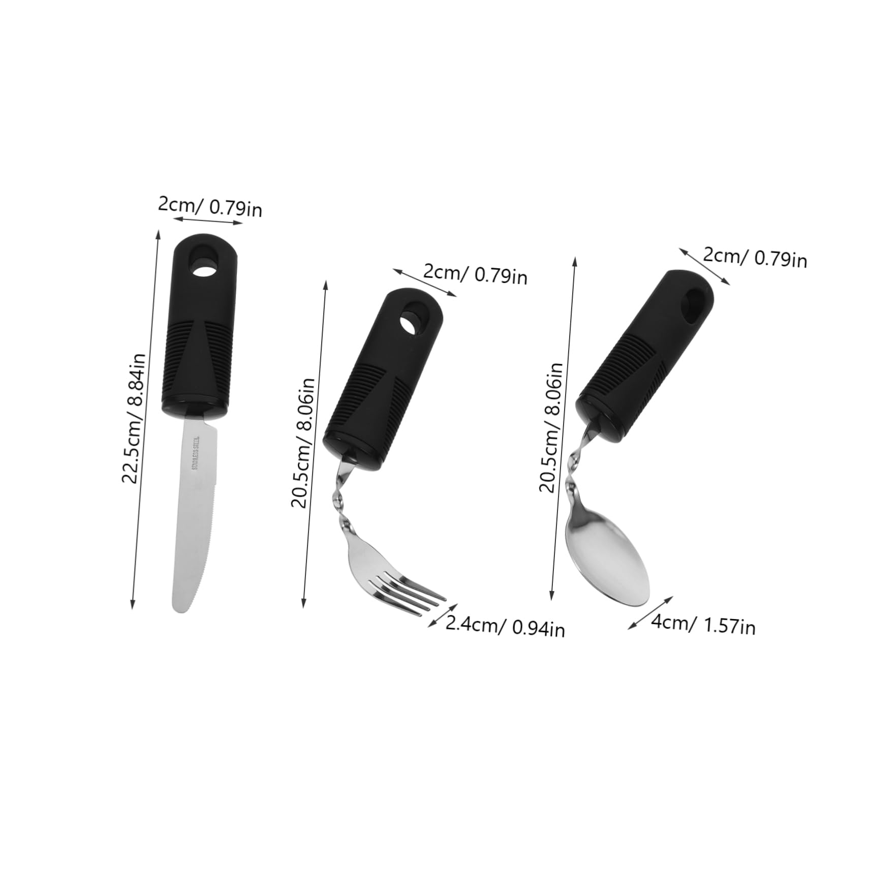 Didiseaon Elderly Feeding Aid: Weighted Utensils for Handicap Silverware for Hand Adaptive Utensils Elderly