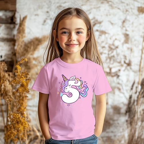 Unicorn 5th Birthday Shirt Outfit for Girls 5 Year Old Fifth Birthday Five Tshirt2