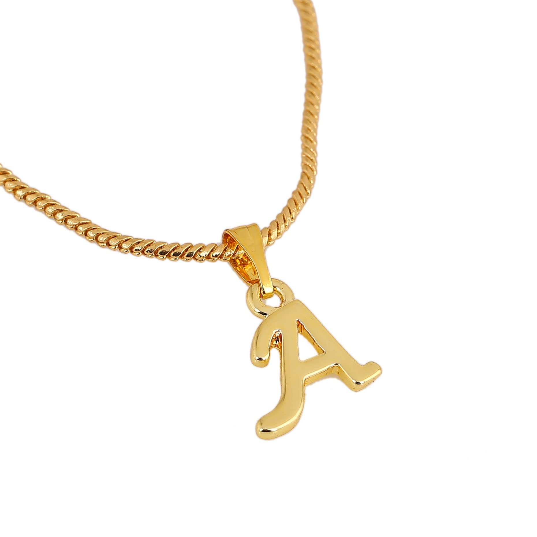 Initial Letter Gold Plated Pendants/Charms for Girls & Womens