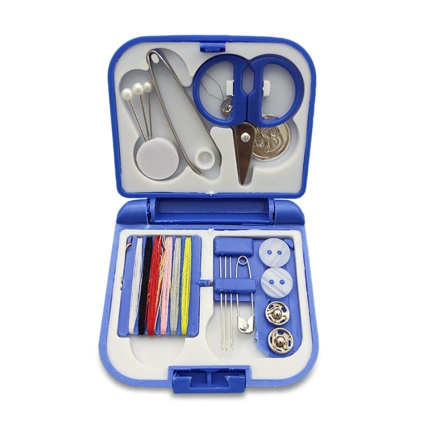 CIV Kit de couture de voyage - Ensemble complet pour réparations rapides, compact et portable (rose)