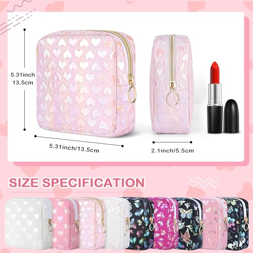 Image of Likesing Period Bag Pouch, Leather Sanitary Napkin Storage Bag for Girls Womens, Portable Sanitary Napkin Period Pad Pouch Bag for Purse (Pink-3D Love)