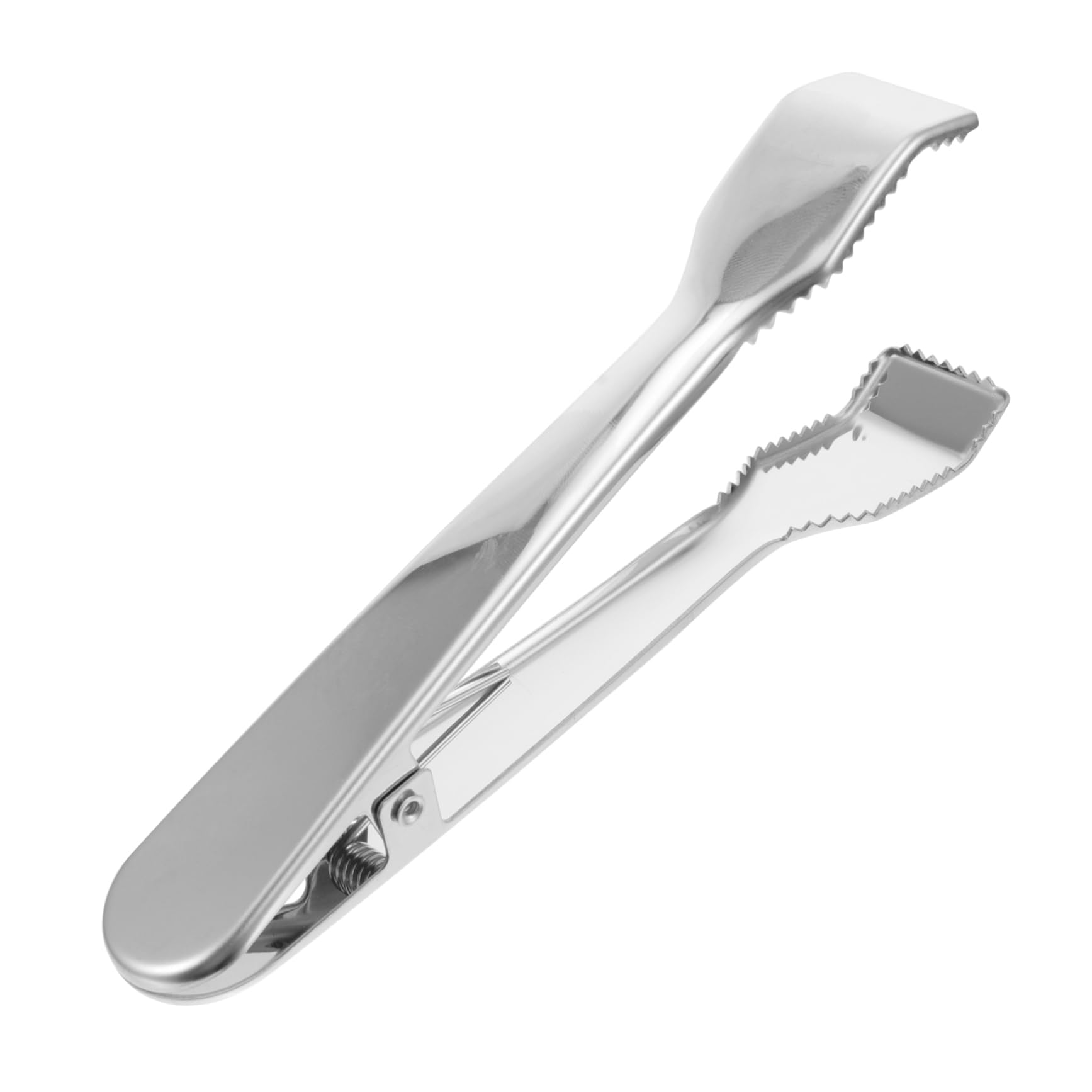 BRIGHTFUFU 1Pc Multifunctional Stainless Steel Ice Clip Food Clip with Sawtooth Edge for Buffets Bars and Kitchens Silver Finish Ice Clamp for Easy Handling