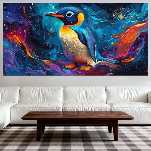 Diamond Painting Adulte Grand Format 80x160cm Manchot | Kit Complet Toile Broderie Diamant Plein 5D