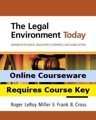Mindtap Business Law & Legal Environment For Miller/Cross' The Legal Environment Today: Business In Its Ethical cover