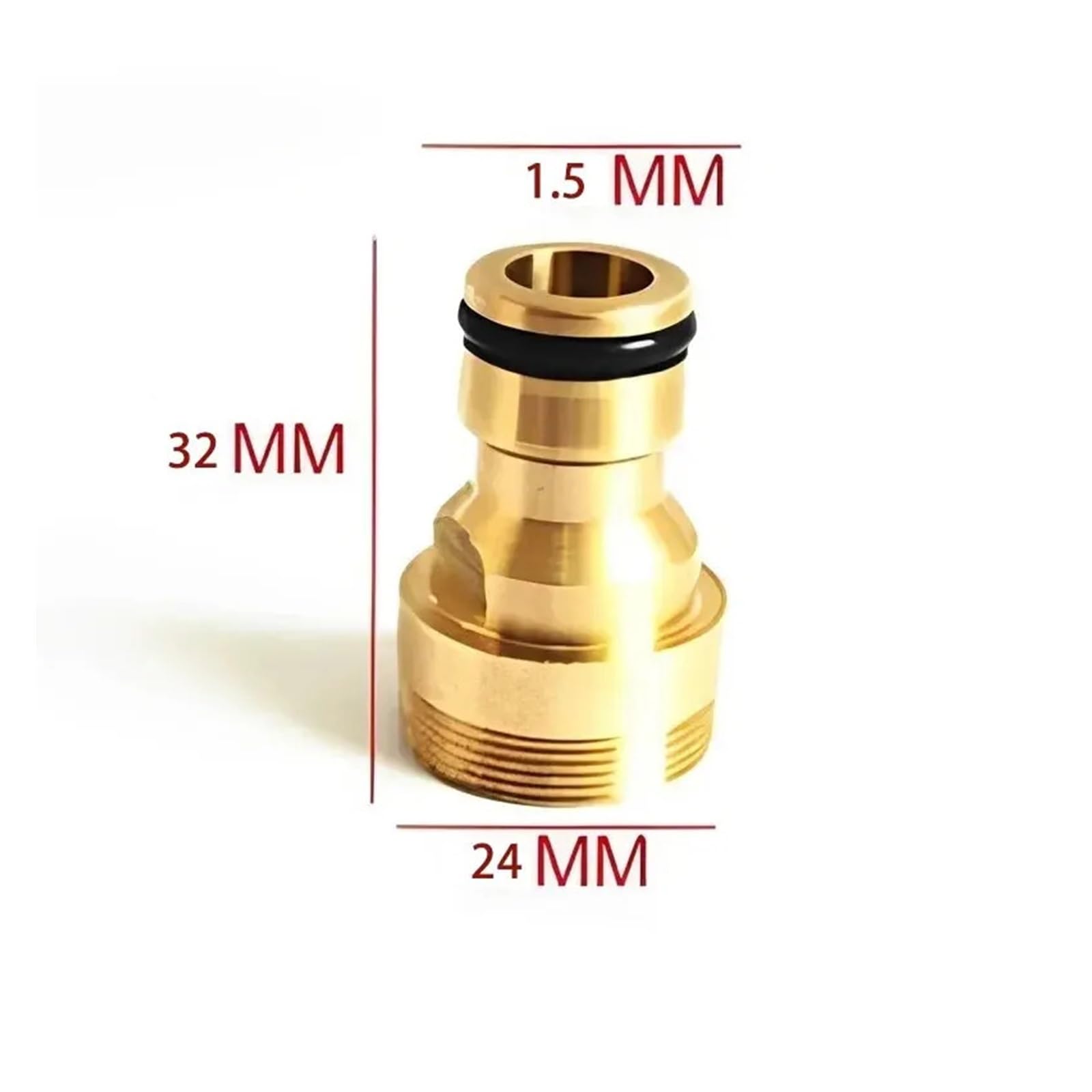 Conector De Grifo Latón Universal 1/2/4 Piezas | Anillo de sellado interno a prueba de fugas for un suministro de agua estable(4Pcs)