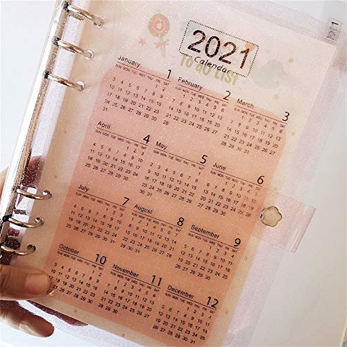 EastVita 2021 Kalender Divider A5 A6 Losse Blad Notebook Planner Index Blad Binder Planner Inner Clip a5 - Image 8