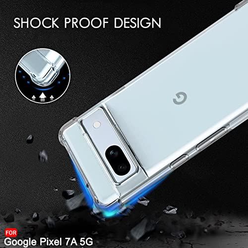 Image of TheGiftKart Crystal Clear Back Cover Case for Google Pixel 7A | 360 Degree Protection | Shock Proof Design | Transparent Case Cover for Google Pixel 7A (PC & TPU, Transparent Bumper)