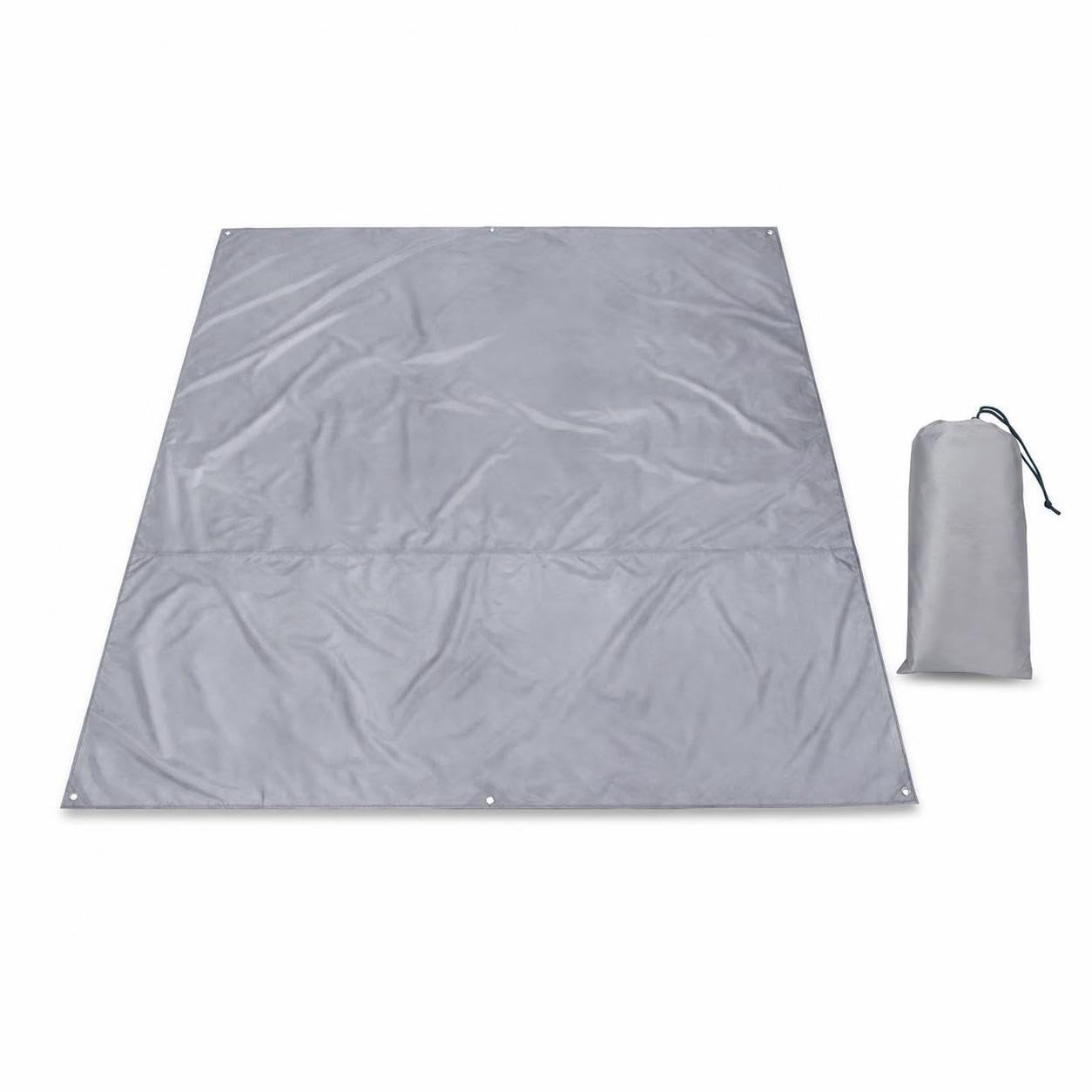 Lona suelo camping impermeable 140x210 gris para tienda y picnic