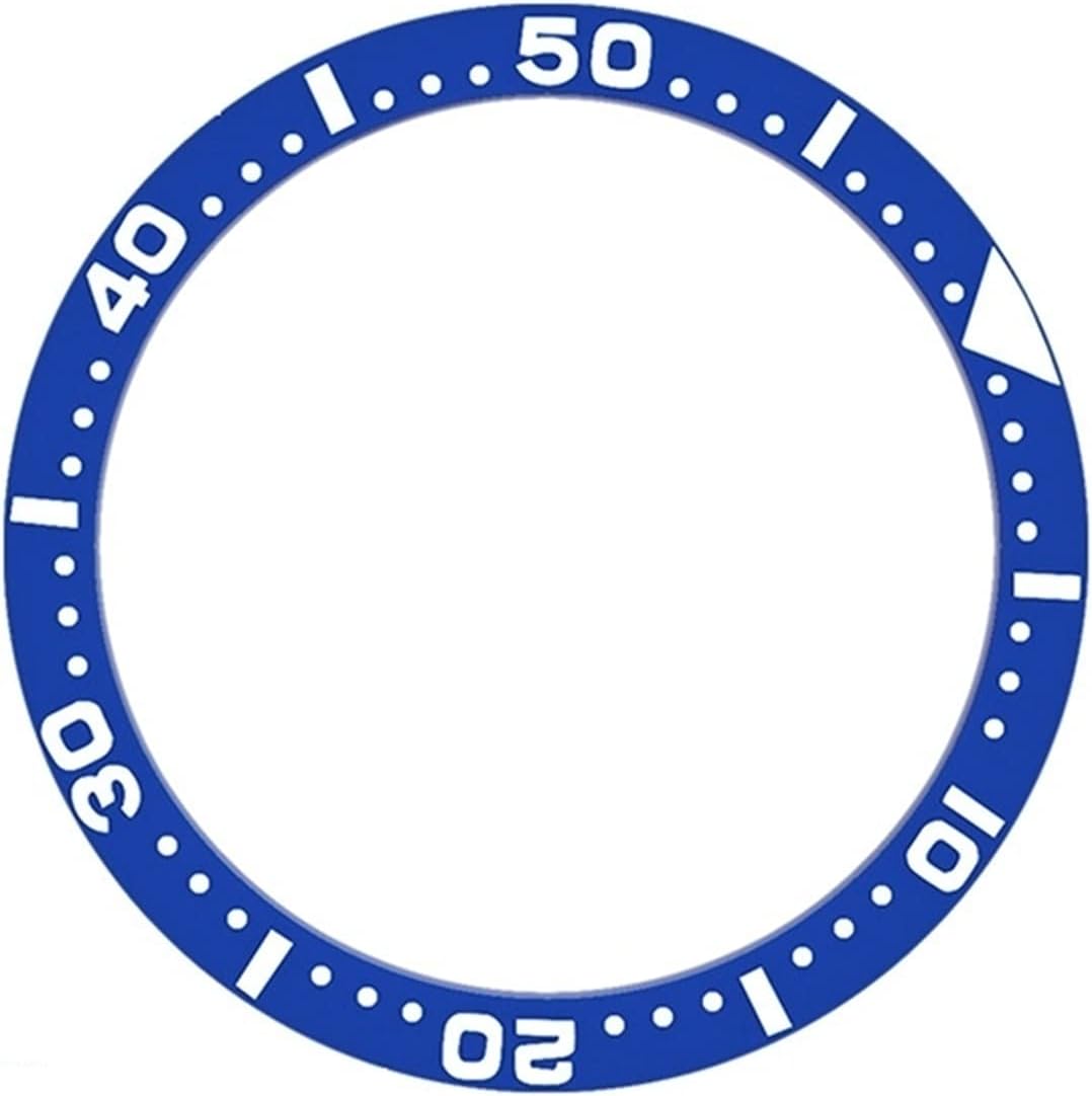 YANGQI yaoqijie Watch Face New 38mm Diameter Blue Ceramic Bezel Insert Compatible with Submariner Mens Watch Watches Replace Accessories Lasting (Color : Blue1)