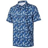 Ephemoca Men's Performance Dry Fit Golf Shirt, Quick-Dry Short Sleeve Polo, Moisture Wicking Camo M