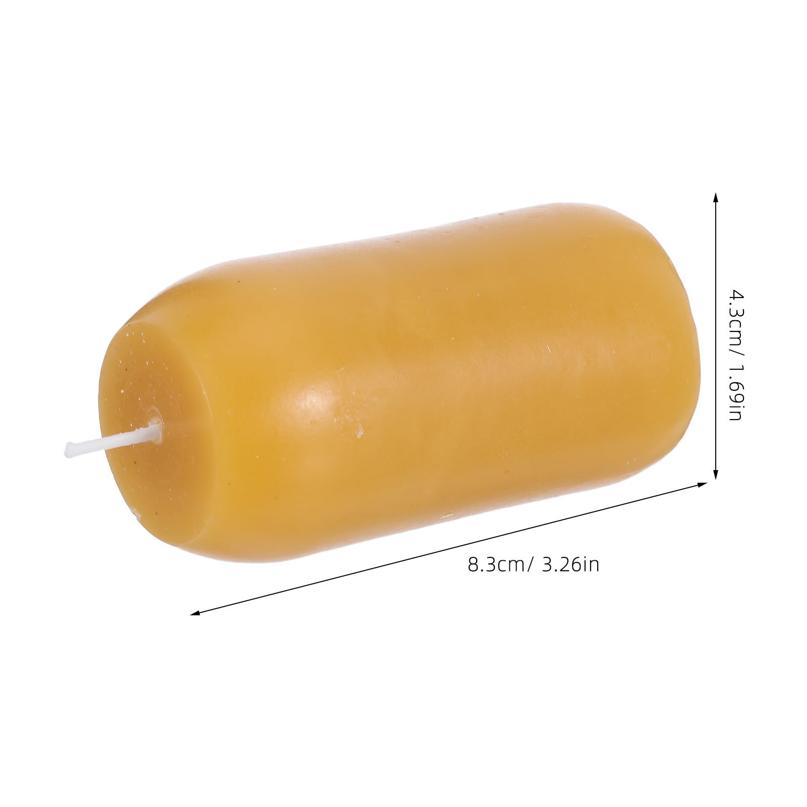 Zerodeko 3 velas cilíndricas pequeñas de cera de abeja natural, duración de | Vela de cera de abeja para emergencias domésticas, vela de reserva para iluminación del hogar, ideal para decoración de habit