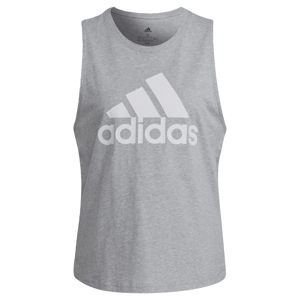 Débardeur Adidas Essentials grand logo imprimé coupe ajustée coton stretch