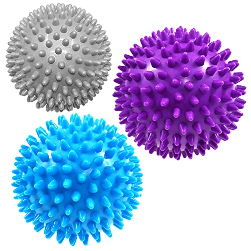 XCZGSS Igelbälle Massageball 3er Set, Igel Ball mit Noppen, Spikey Massagekugel für Tiefe Gewebemuskulatur Massage, Physiotherapie, Myofasziale Freigabe, Akupunkt Massage Cover