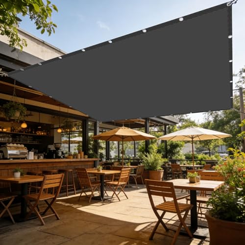 Voile d'ombrage étanche 1.5x8m gris foncé anti-déchirure pour terrasse - 2