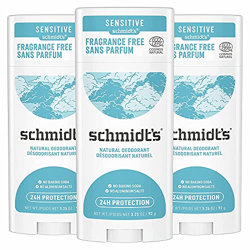 Schmidt's Natural Deodorant Fragrance-Free Deodorant 3.25 oz (Pack of 3)