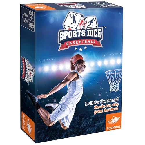 FoxMind Games: Sports Dice Basketball, a Fast-paced dice Game for Kids and Adults. Race to Score Points and Win The Game. Easy to Learn, exciting to...