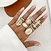 Navirix Gold Virgin Mary Cross Rings Set for Women,10Pcs Vintage Chunky Stackable Cross Knuckle Rings Set Retro Jewlery Accessories(Gloden)