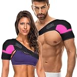 Chlffua Shoulder Brace For Women and Men Adjustable Support Brace for Left and Right Shoulder Compression Sleeve for Injury Prevention, Dislocated AC Joint, Tendonitis, Fracture, Sprain