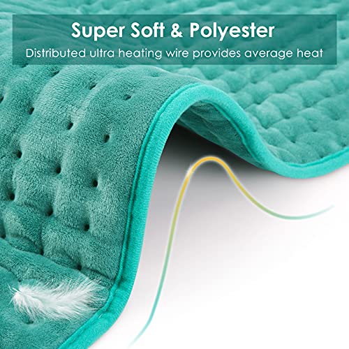 Heating Pads for Back Pain,18"x33" Large Electric Heating Pads with Auto Shut Off,6 Temperature Settings, Fast Heating for Neck Back Shoulder