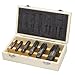 Drill America 6 Piece NPT Pipe Tap, Carbon Steel, DWTPT Series Set, 1/8", 1/4", 3/8", 1/2", 3/4" and 1" in Wooden Case