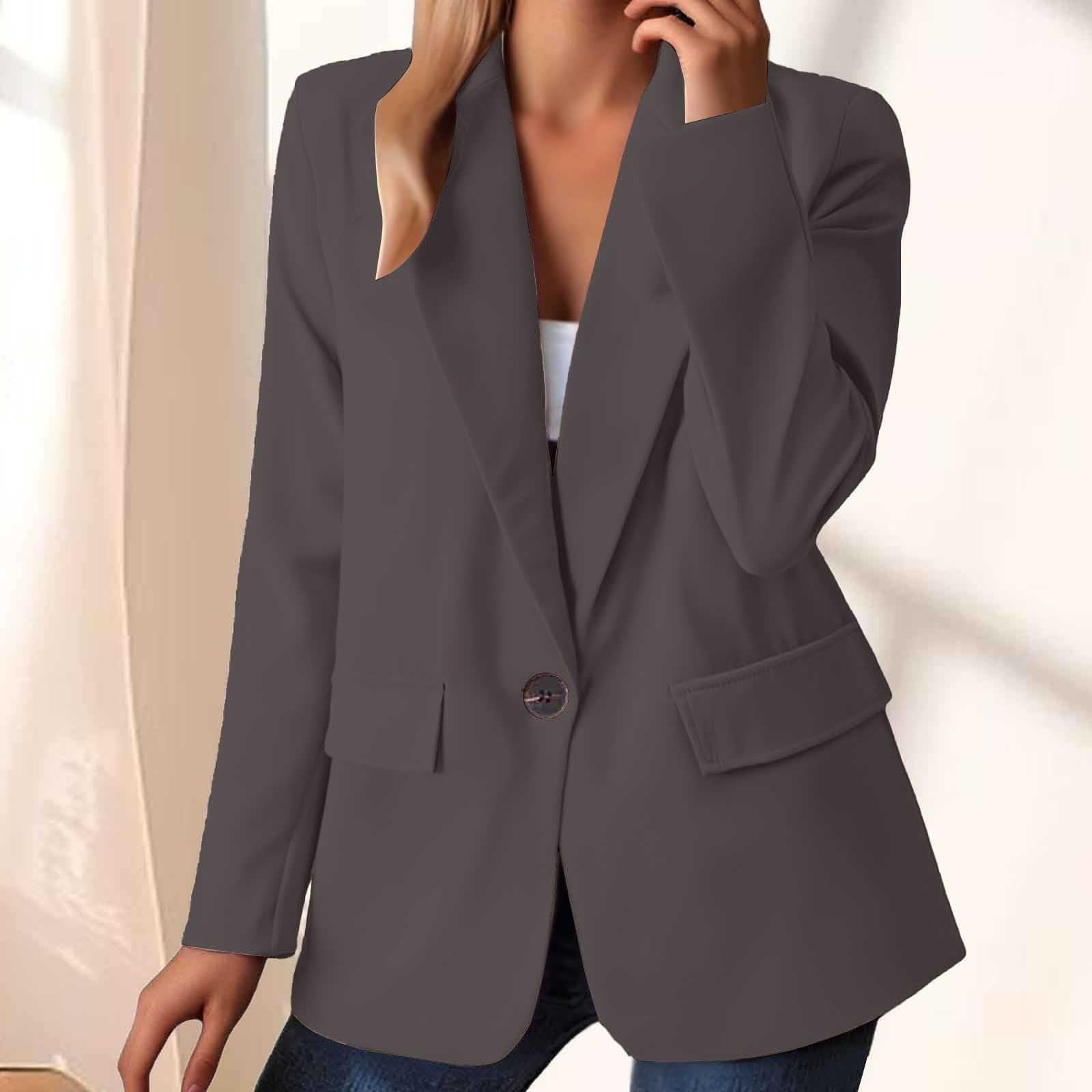 Longblazer Damen Elegant Longblazer Oversize Sportlich Große Größen Lang Blazer Mode Female Mit Tasche Festlich Blazer Jacke Für Die Arbeit, Businessjacke