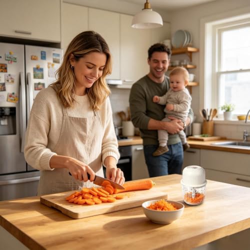 Procesador de alimentos y picadora compacta para picar ajo sin olor 3