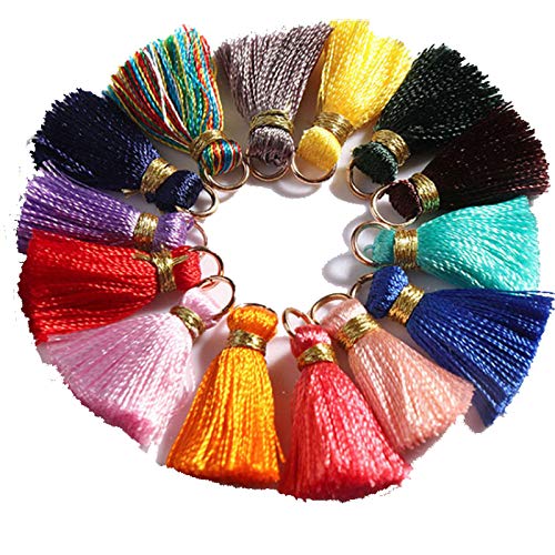 Gsyamh Mini Borlas Colores Multicolor Colgantes de Borlas Joyas Colgante de Borla...