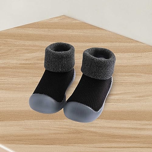 Baby Shoes First Walking Shoes Toddler Boys Girls Non Slip Solid Slippers Shoes Knitted Plush Socks Shoes Booties2