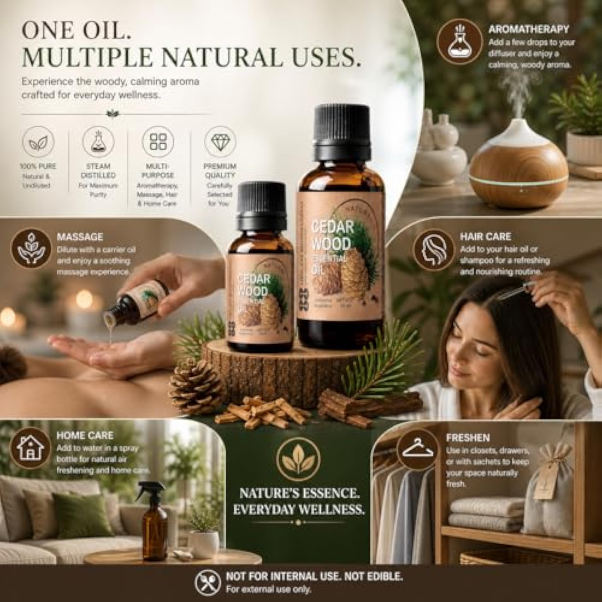 Cedarwood Essential Oil, Natural Skin Complexion