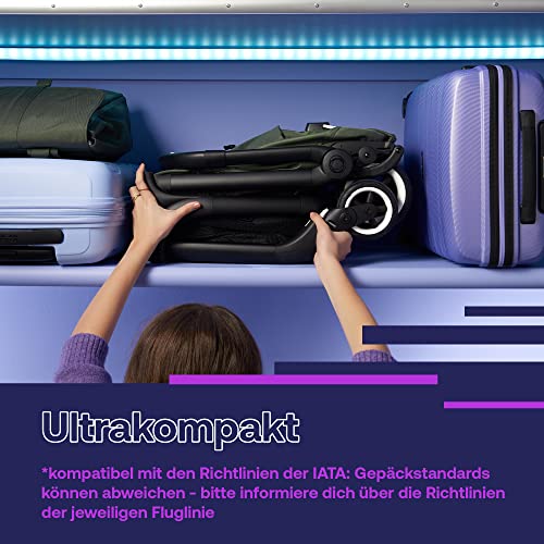 Bugaboo Butterfly ultrakompakter Reise-Kinderwagen, klein & leicht, einhändig faltbar und einfach zu lenken, ergonomischer City-Kinderwagen für Babys ab 6 Monaten, mit viel Stauraum, Forest Green