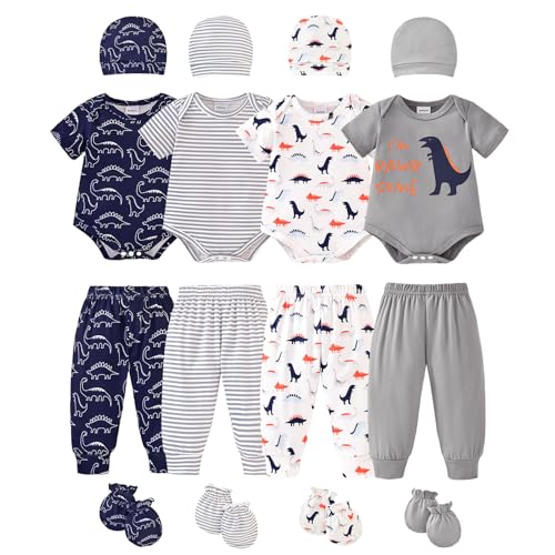 Image of Baby Layette Sets Unisex Newborn Baby Boys Girls Essentials Gift Set 16-Piece Infant Baby Outfit Clothes