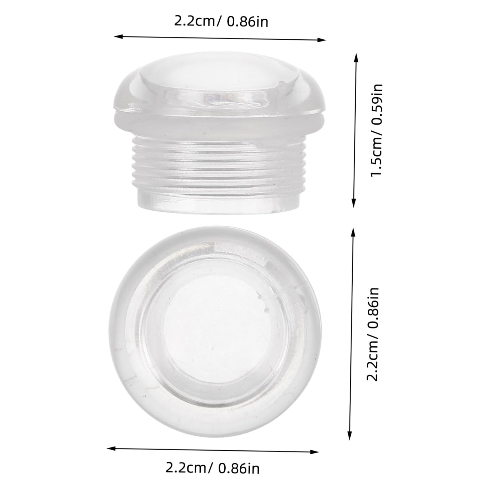 Wakauto Durability Visibility 8pcs Transparent Soap Dispenser Covers Liquid Dispenser Parts Bathroom Shampoo Accessories