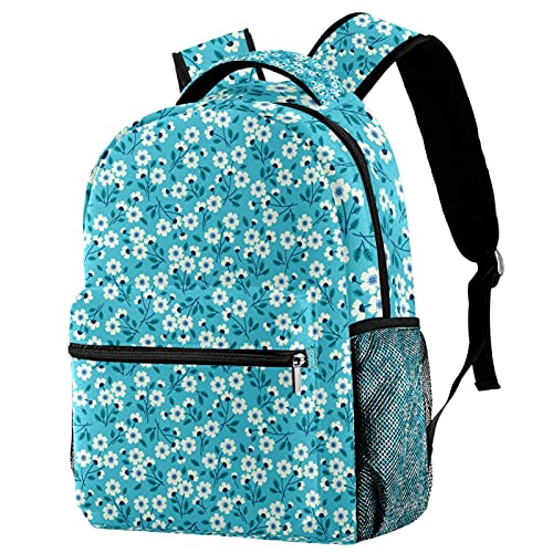 Sac à dos de voyage au motif floral bleu idéal pour les weekends