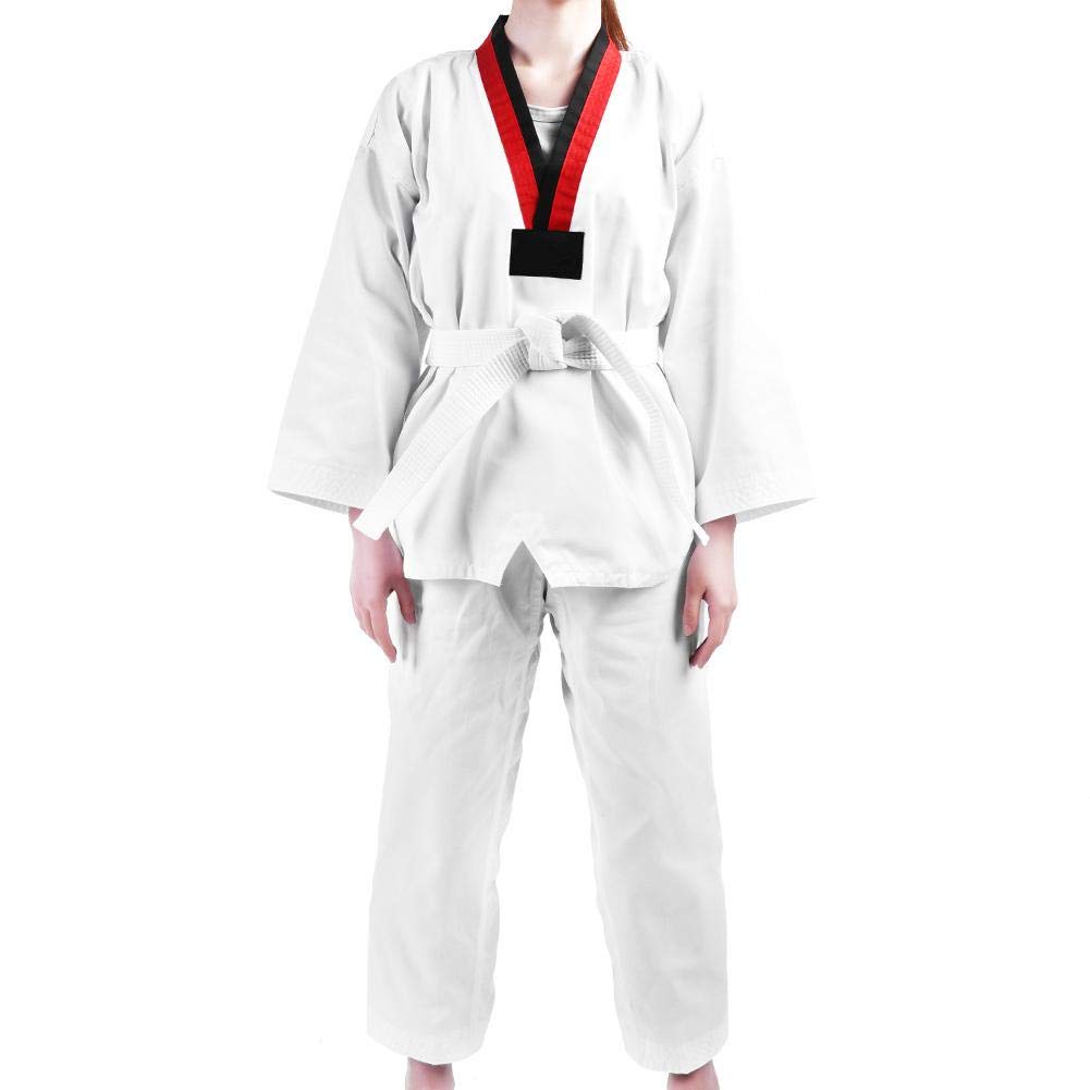 Alomejor Uniforme de Karaté Taekwondo 100% Algodón Con Cinturón Incluido Para Entrenamiento y Competición - Traje de Artes Marciales Para Adultos y Niños - Combatsport Ropa Deportiva de Alta Calidad