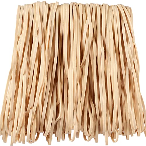 AOUOU Long Rubber Bands180mm x 3mm Beige 60pcs Large Elastic Bands