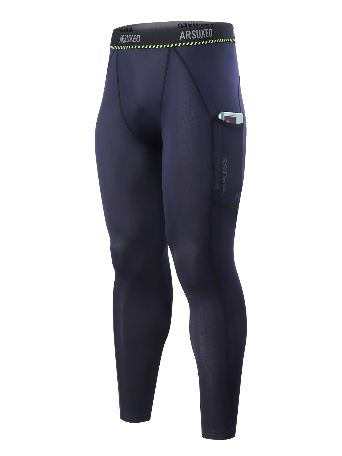 arsuxeo Men's Compression Tights Running Pants Baselayer Legging K3-picture-20