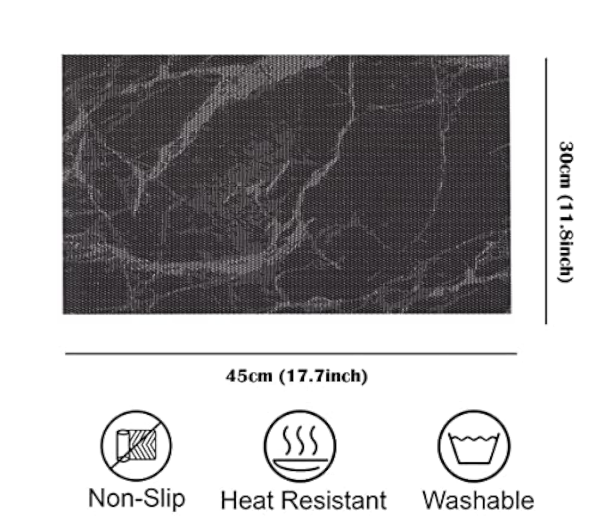 Modern Western Marble Pattern Placemats, Set of 6