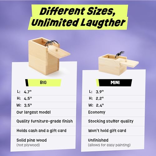 FunFamz Original Spider Prank Box with Hidden Gift Card Compartment - Image 3