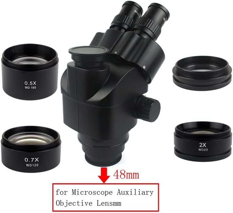 ラボ用顕微鏡アクセサリー WD165 0.5x 1.5×0.75倍補助オブジェクトレンズ顕微鏡カメラ(1.5X) 顕微鏡アクセサリーキット  ステレオ顕微鏡165cm補助対物レンズ拡大鏡0.5倍WD165顕微鏡スライド(カラー:0.7X) 顕微鏡 アクセサリーキット ステレオ顕微鏡 165cm補助対物レンズ拡大 ... ラボ用顕微鏡アクセサリー 165 0。5x 0.7x 1.0x 2.0x顕微鏡カメラレンズ、三眼ステレオズーム顕微鏡(0.7X)