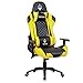 Triton p050-x3-by Gaming Chair-sedia, Simili Cuir, Noir/Jaune, 70 x 65 x 125 cm