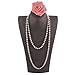 GRACE JUN Luxury Fashion Glass Simulated Pearl for Women Party Handmade Long Pearl Necklace 55