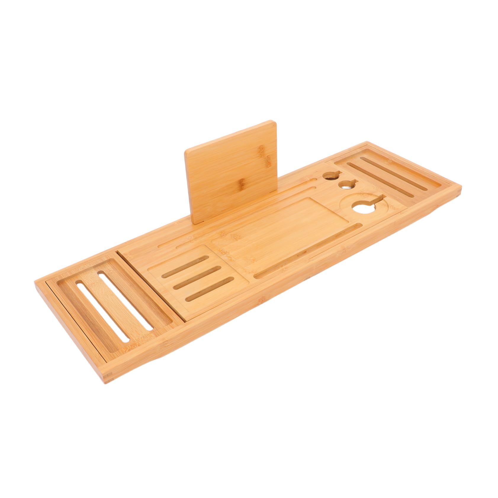 Vassoio da Bagno Facile da Pulire in Bambù Estensibile e Organizer per Vasca Design Regolabile, Resistente All’acqua Accessori Bagno