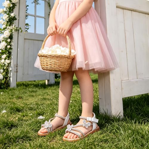 Image of Kiderence Toddler Flower Girl Sandals Open Toe Dress Shoes Wedding Party