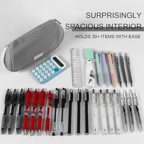 Image of Pencil Case for Girls, Pen Pouch with Zipper, Small Pencil Bag for School Office, Cute Stationery Organizer Bag for Students