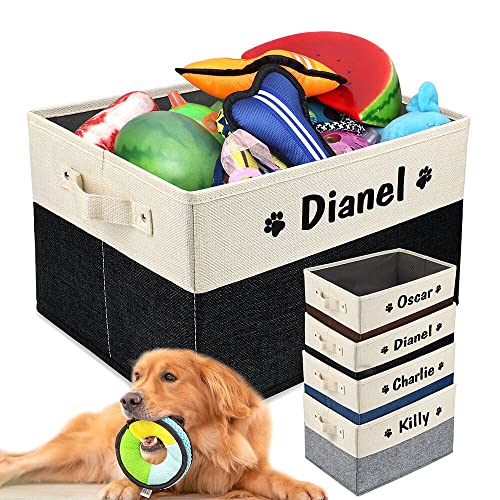 Boîte de rangement pour jouets de chien panier pliable animaux nom imprimé
