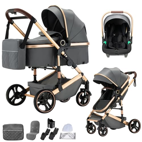 BEBBY BEBBY Cochecito de bebé 3 en 1,Carricoche Combinado Paisaje Alto Marco de Aluminio Para Recién Nacido0-22KG,Portátil Carrito Bebe 3 en 1 Con Asiento De(H9-DARK GREY, H9) BEBBY BEBBY Cochecito de bebé 3 en 1,Carricoche Combinado Paisaje Alto Marco de Aluminio Para Recién Nacido0-22KG,Portátil Carrito Bebe 3 en 1 Con Asiento De(H9-DARK GREY, H9)